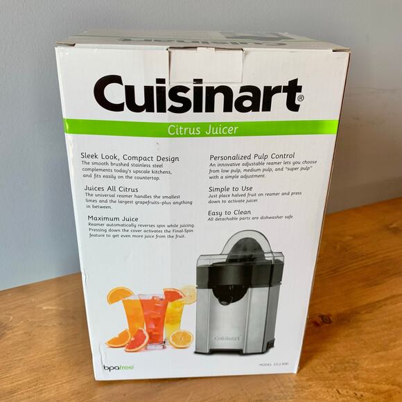 Cuisinart Citrus Juicer Pulp Control Model CCJ- 500 Adjustable NIB - Picture 13 of 16